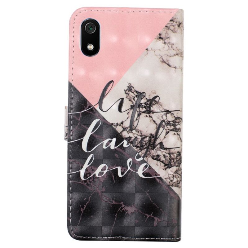 Leren Hoesje Xiaomi Redmi 7A Leven Lachen Liefde