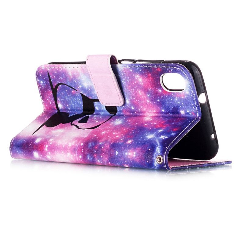 Leren Hoesje Xiaomi Redmi 7A Lichtpaars Roze Telefoonhoesje String Panda Mijmeringen