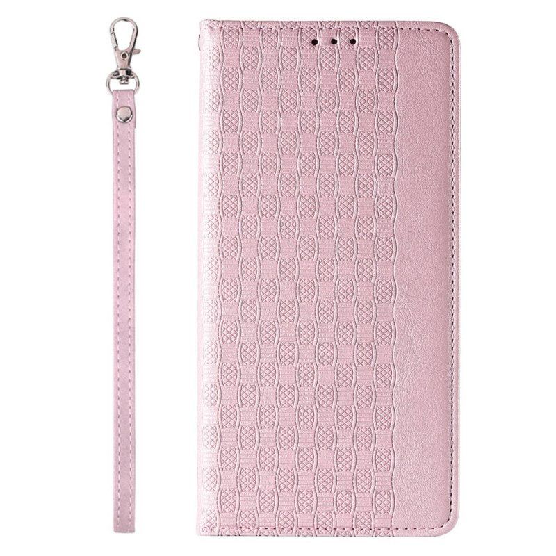 Bescherming Hoesje voor iPhone 14 Pro Met Ketting Folio-hoesje Vintage Bandjes