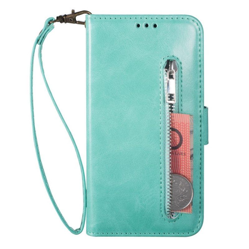 Folio-hoesje voor iPhone 14 Pro Met Ketting Lanyard Portemonnee