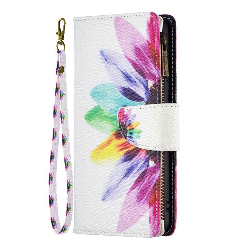 Folio-hoesje voor iPhone 14 Pro Portemonnee Leren Bloemen Portemonnee