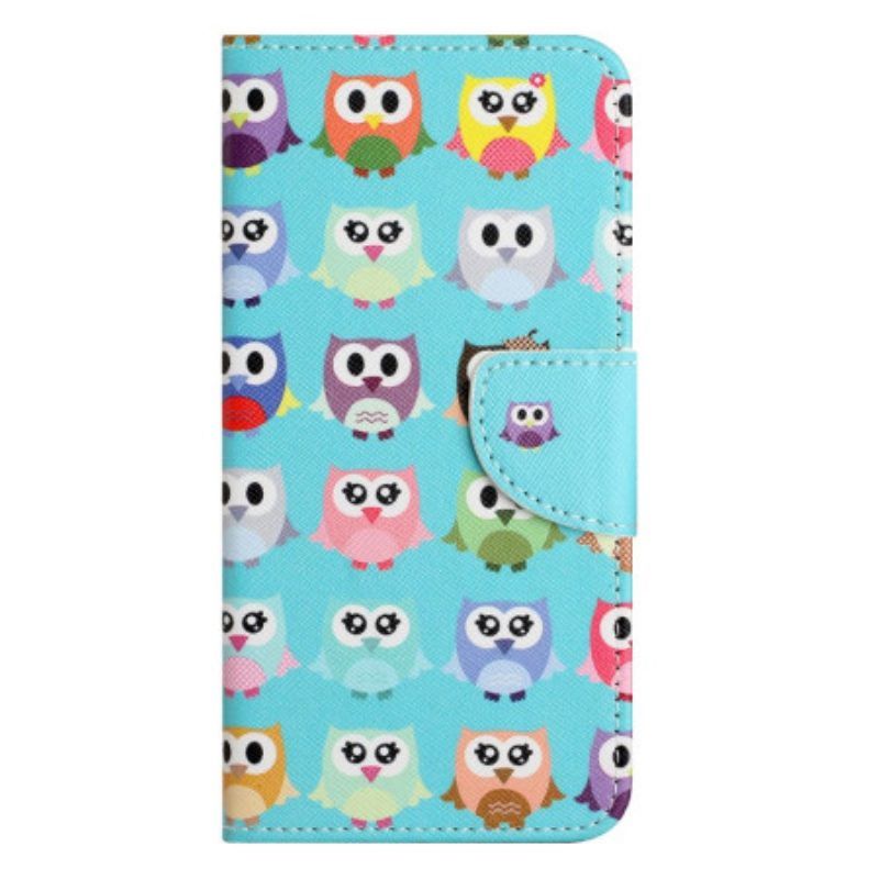 Folio-hoesje voor iPhone 14 Pro Uil Stam