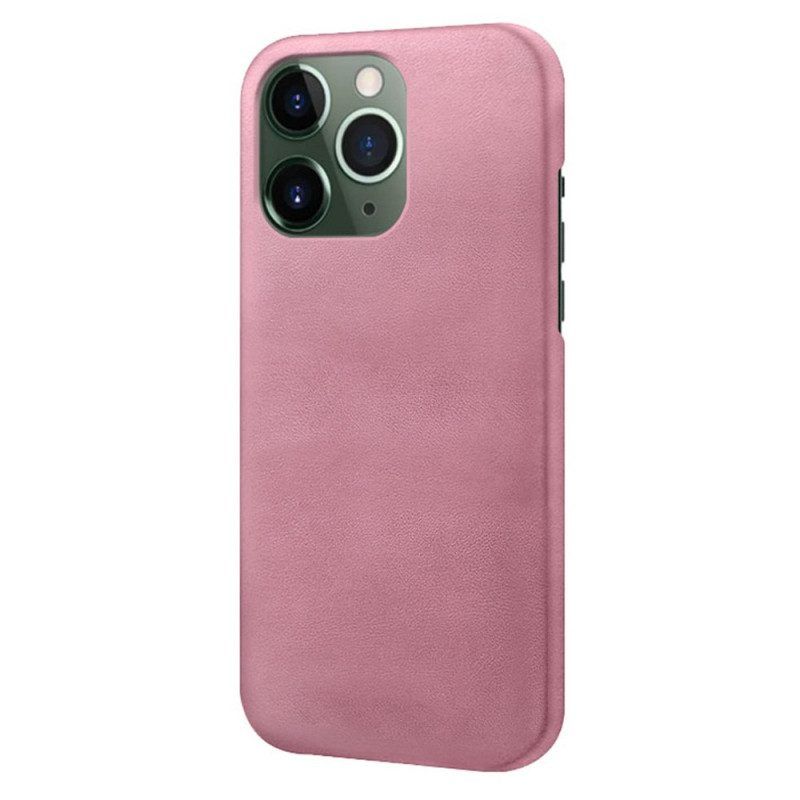 Hoesje voor iPhone 14 Pro Leer-effect