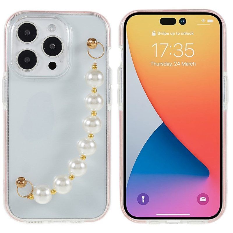 Hoesje voor iPhone 14 Pro Siliconen Polsbandje