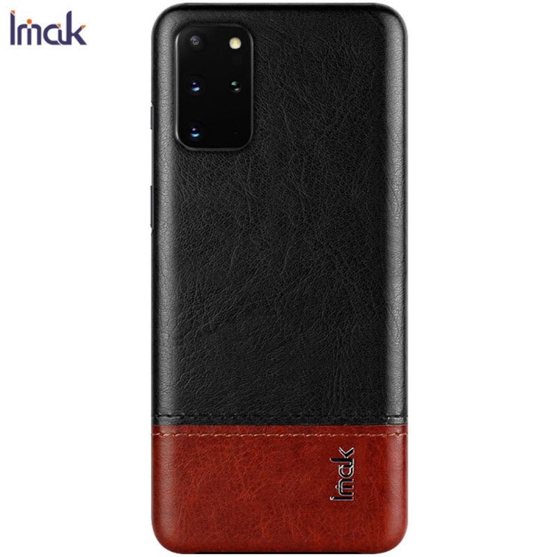 Case Hoesje Samsung Galaxy S20 Plus / S20 Plus 5G Rood Zwart Telefoonhoesje Imak Ruiyi Serie Leereffect