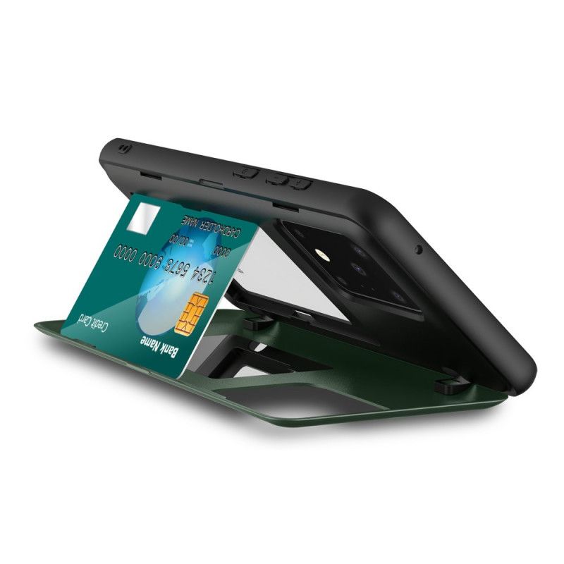 Case Hoesje Samsung Galaxy S20 Plus / S20 Plus 5G Rood Zwart Telefoonhoesje Kaarthouder En Spiegel
