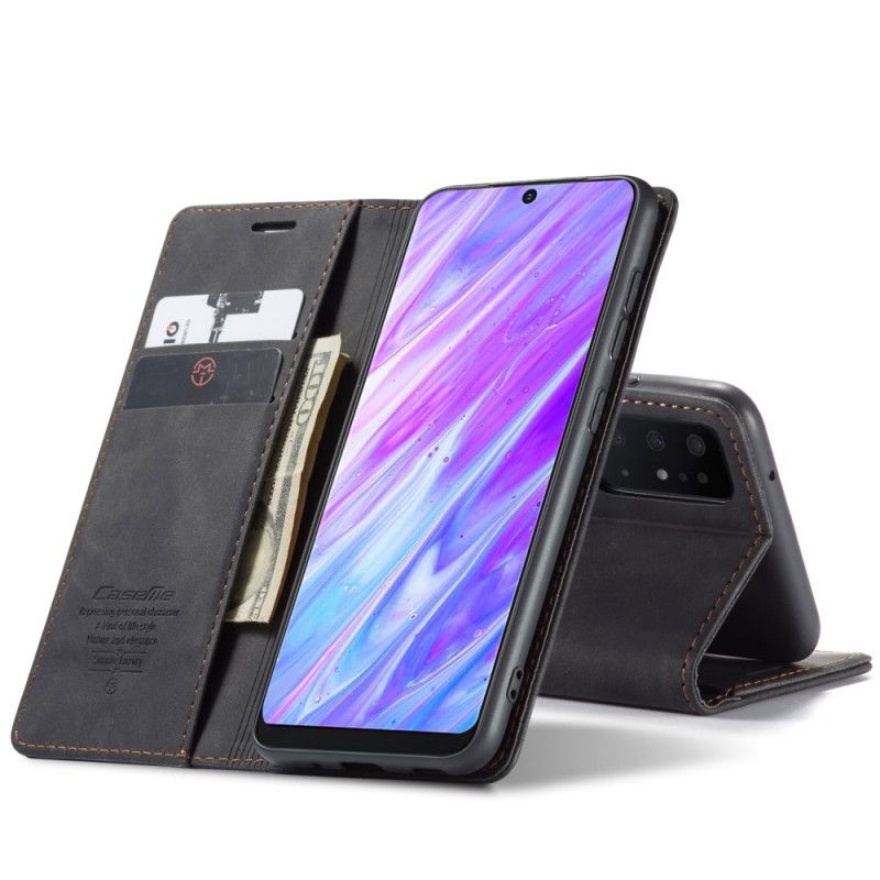 Folio-hoesje Samsung Galaxy S20 Plus / S20 Plus 5G Donkerblauw Zwart Telefoonhoesje Tas Van Imitatieleer