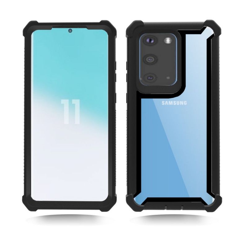 Hoesje Samsung Galaxy S20 Plus / S20 Plus 5G Grijs Zwart Antislip Hybride