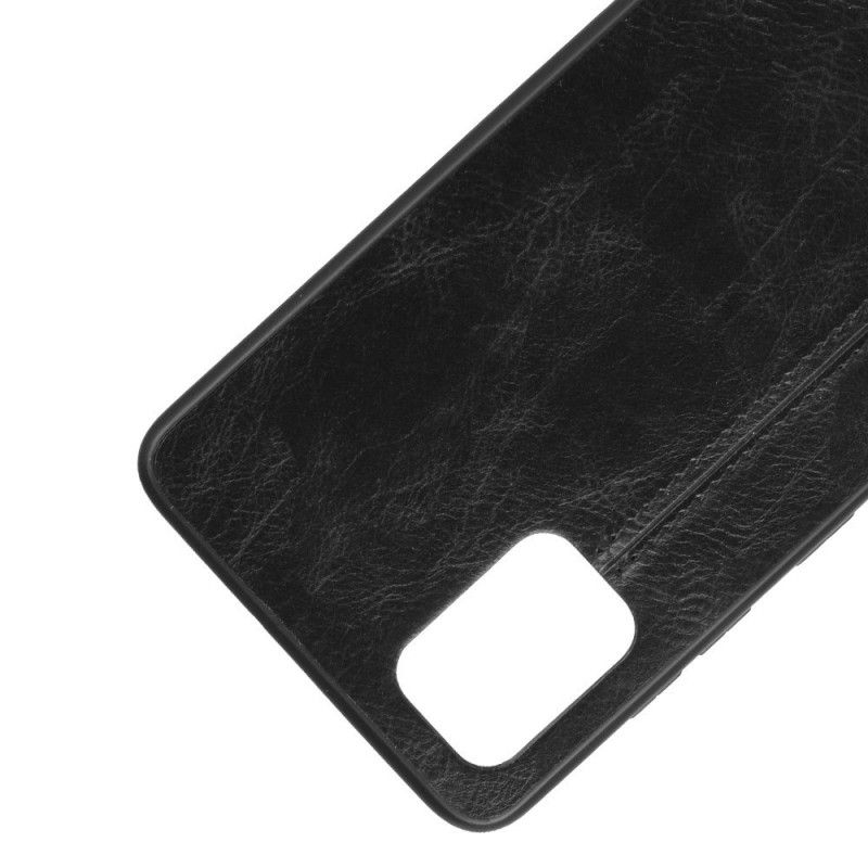 Hoesje Samsung Galaxy S20 Plus / S20 Plus 5G Rood Zwart Gestikt Leereffect