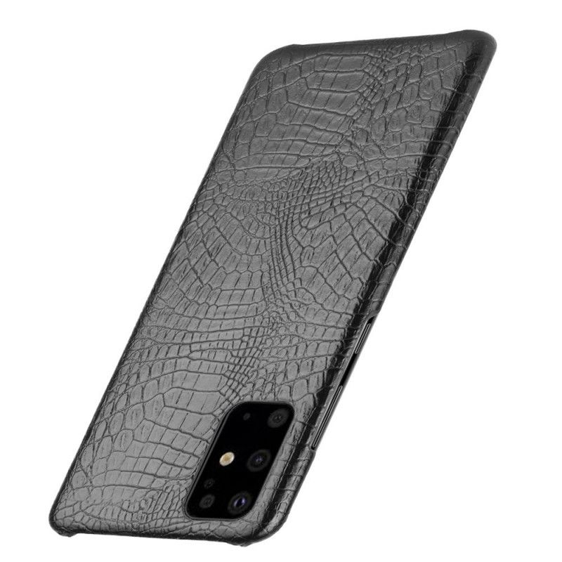 Hoesje Samsung Galaxy S20 Plus / S20 Plus 5G Wit Zwart Krokodillenhuideffect
