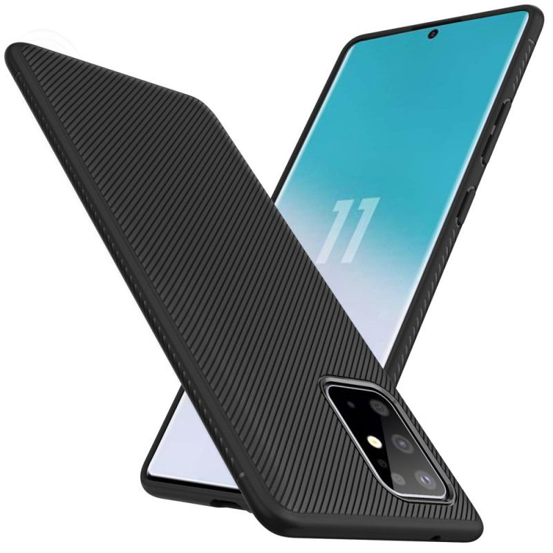 Hoesje voor Samsung Galaxy S20 Plus / S20 Plus 5G Donkerblauw Twill-Serie Jazz