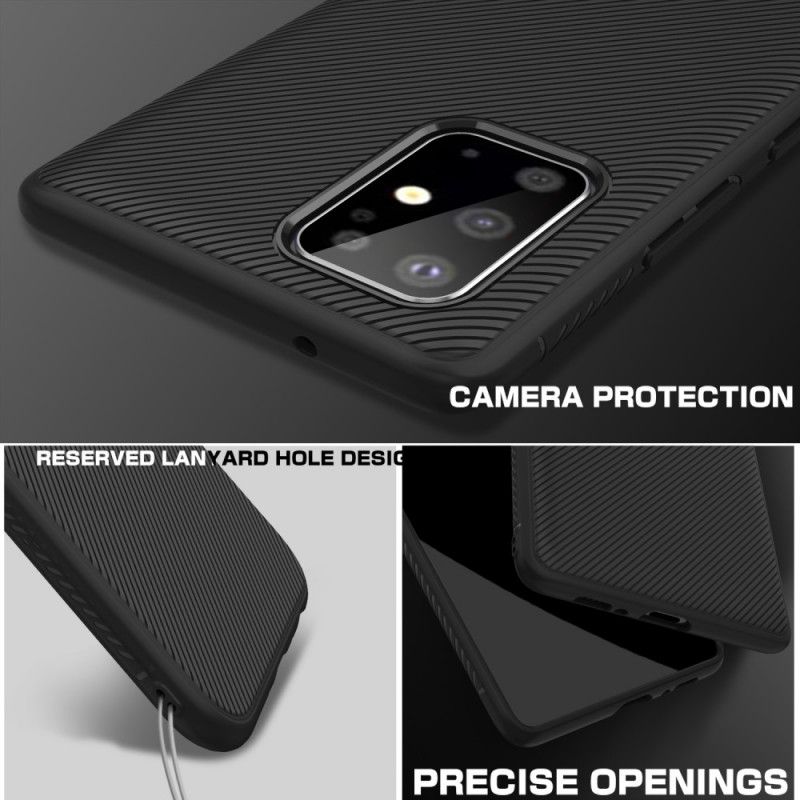 Hoesje voor Samsung Galaxy S20 Plus / S20 Plus 5G Donkerblauw Twill-Serie Jazz