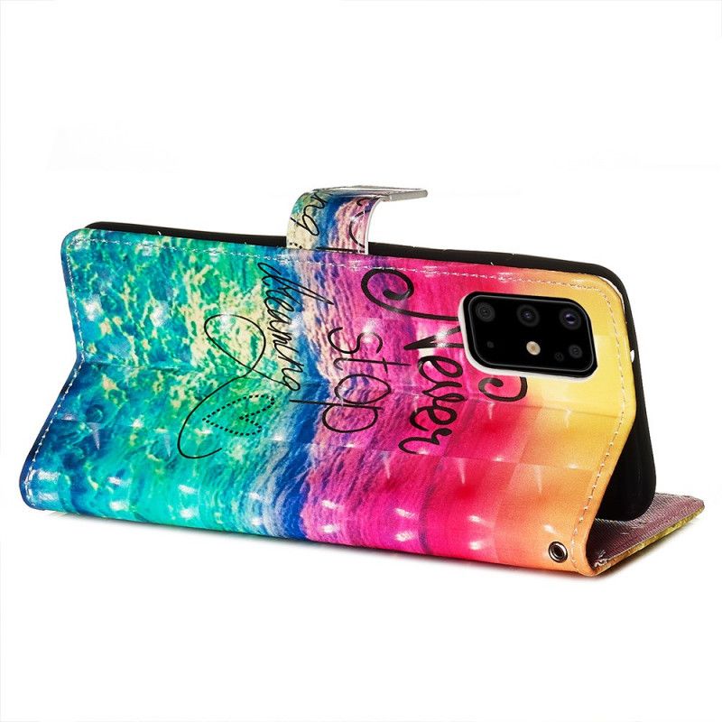 Leren Hoesje Samsung Galaxy S20 Plus / S20 Plus 5G Stop Nooit Met Dromen