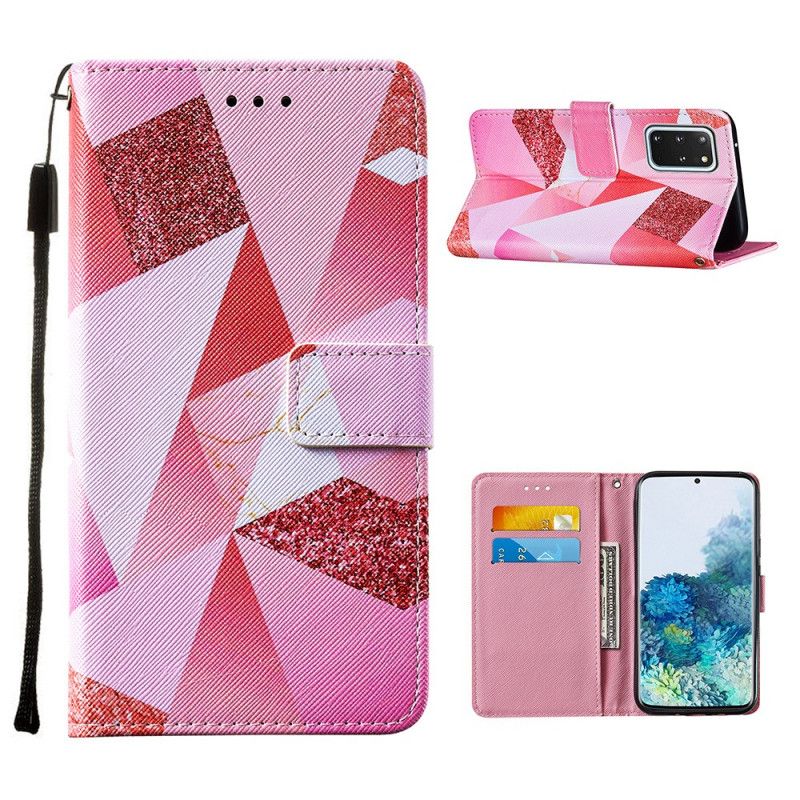 Leren Hoesje voor Samsung Galaxy S20 Plus / S20 Plus 5G Roze Afbeelding