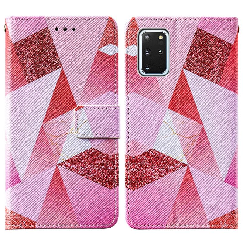 Leren Hoesje voor Samsung Galaxy S20 Plus / S20 Plus 5G Roze Afbeelding