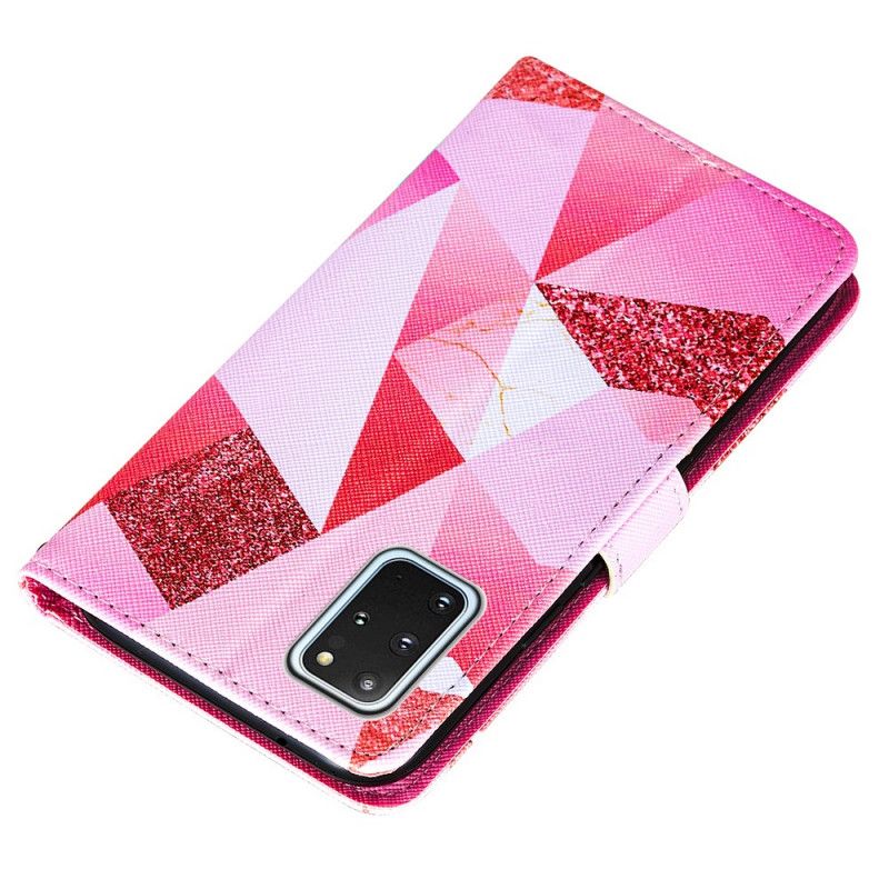 Leren Hoesje voor Samsung Galaxy S20 Plus / S20 Plus 5G Roze Afbeelding