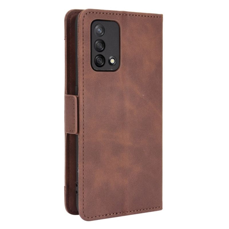 Flip Case Leren Oppo A74 4g Eersteklas Multi-kaart