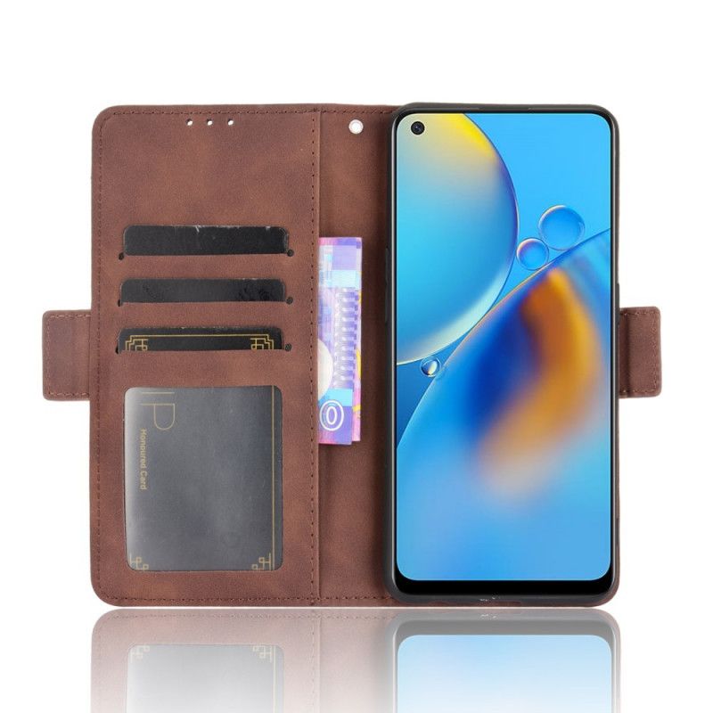 Flip Case Leren Oppo A74 4g Eersteklas Multi-kaart