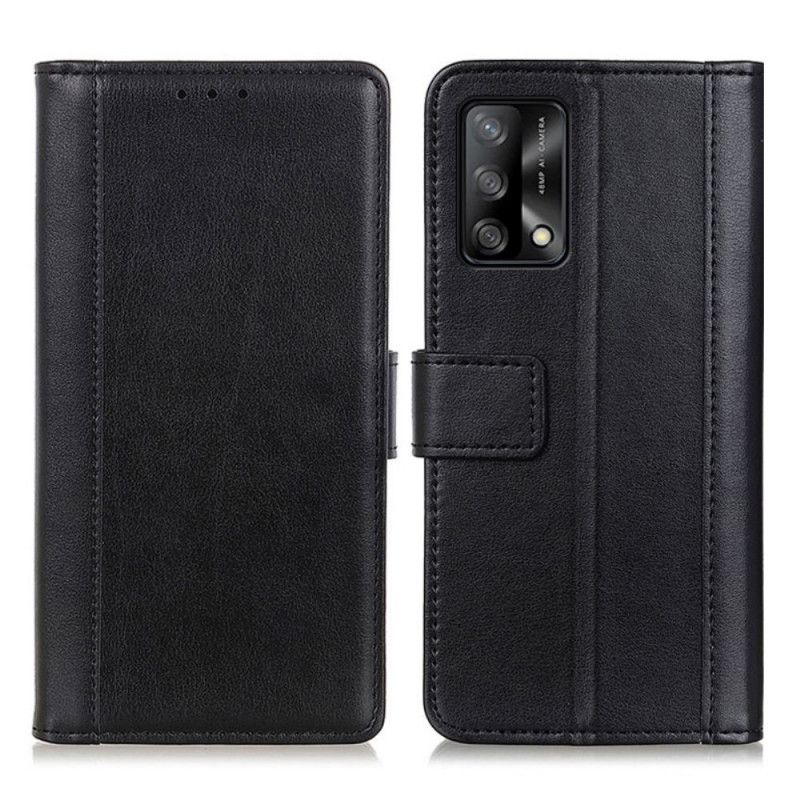 Flip Case Leren Oppo A74 4g Splitlederen Versie