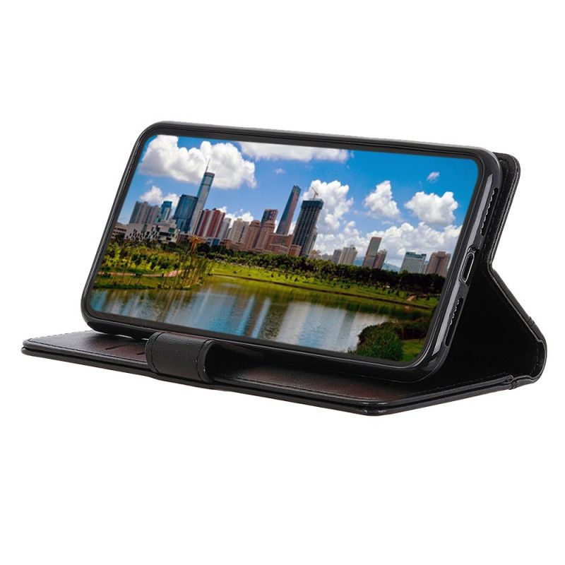 Flip Case Leren Oppo A74 4g Splitlederen Versie