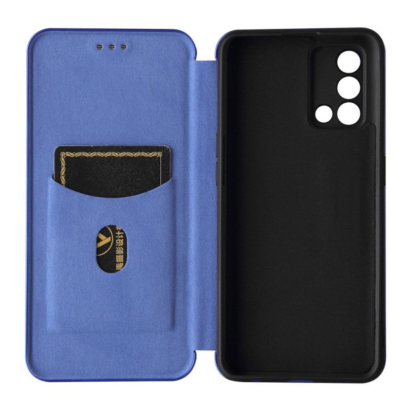 Folio-hoesje Oppo A74 4g Koolstofvezel