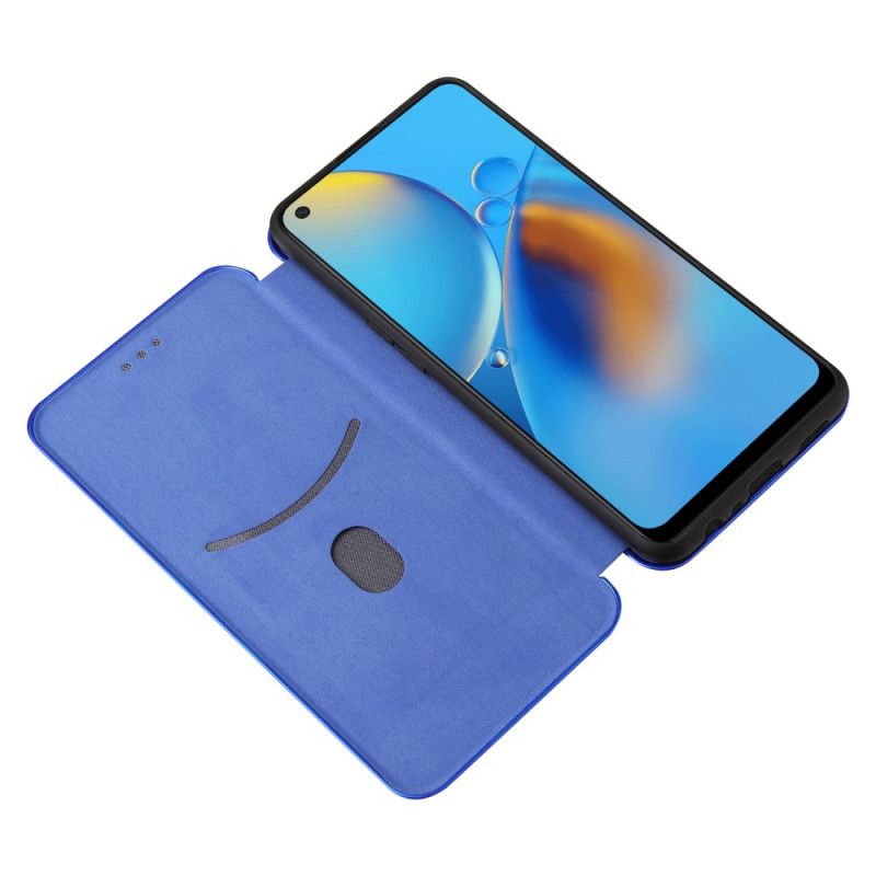 Folio-hoesje Oppo A74 4g Koolstofvezel