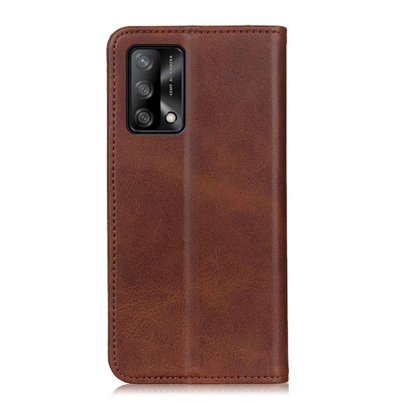 Folio-hoesje Oppo A74 4g Splitlederen Elegantie