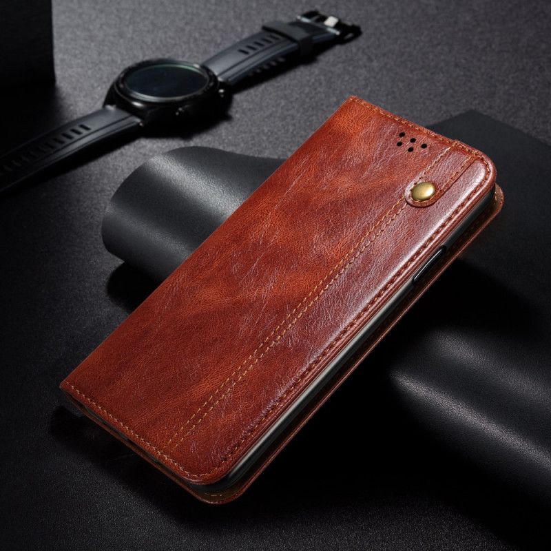 Folio-hoesje Voor Oppo A74 4g Gewaxt Kunstleer