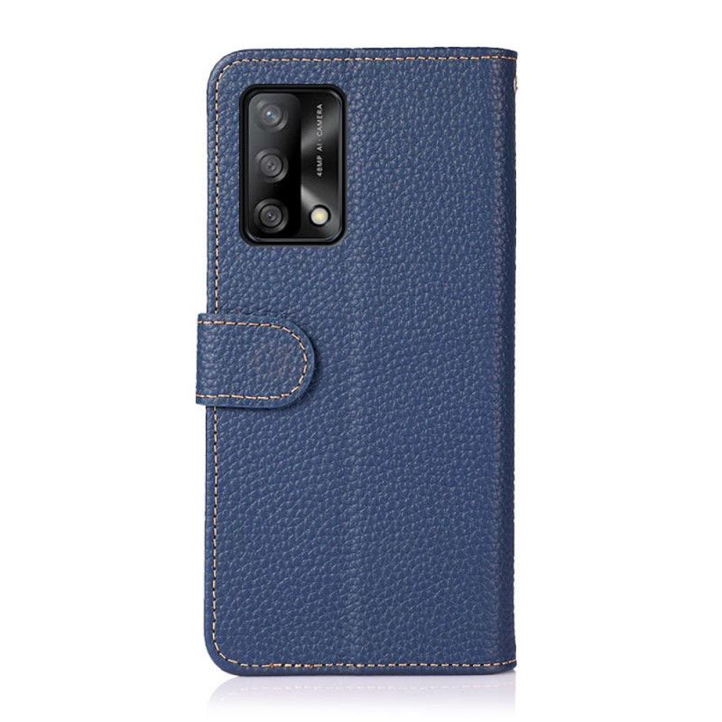 Leren Hoesje Oppo A74 4g Echt Khazneh Litchi Leer