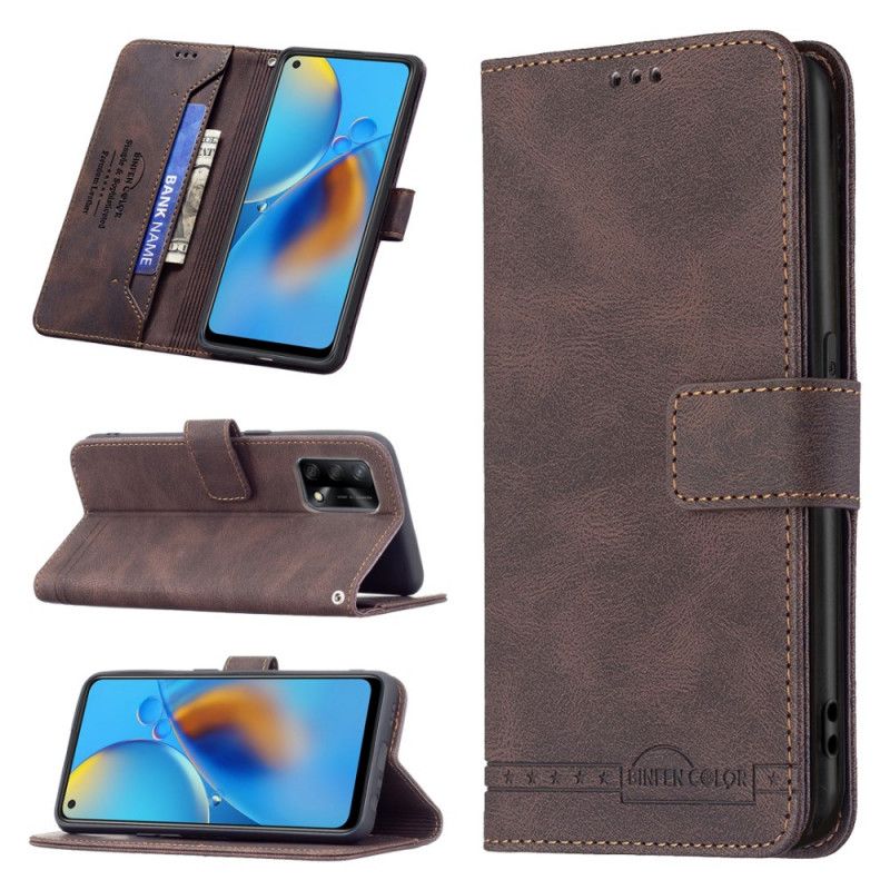 Leren Hoesje Oppo A74 4g Rfid Binfen-kleur Bescherming Hoesje