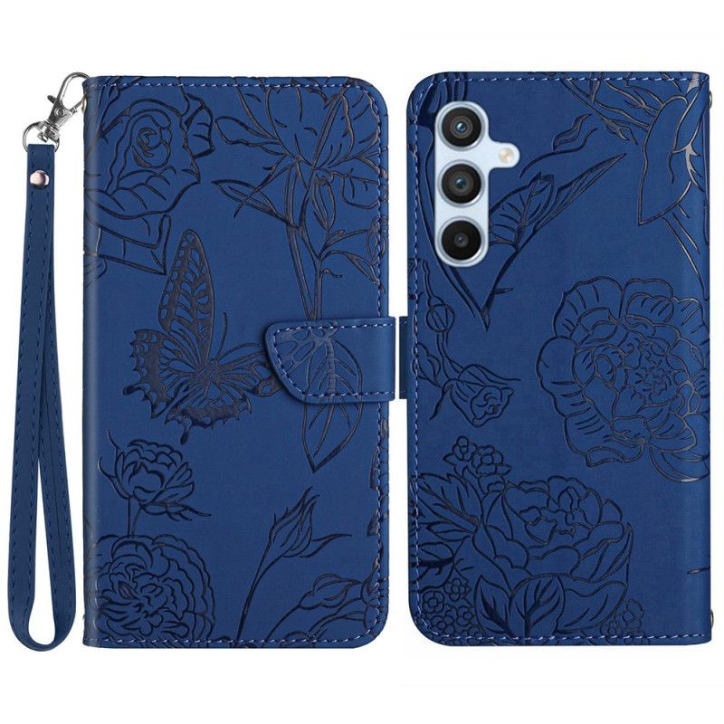 Bescherming Hoesje Samsung Galaxy S25 5g Vlinderdesign Met Bandje