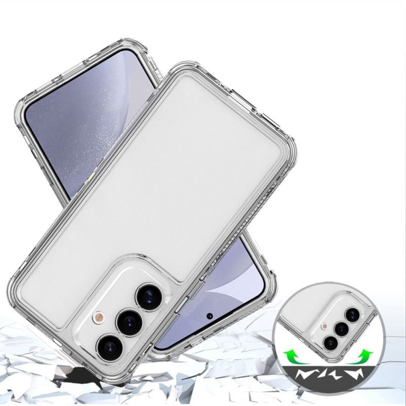 Case Hoesje Samsung Galaxy S25 5g Telefoonhoesje 3-in-1 Krasbestendig