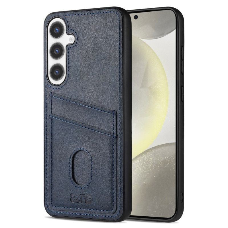 Cover Hoesje Samsung Galaxy S25 5g Telefoonhoesje Kaarthouder Van Getextureerd Leer