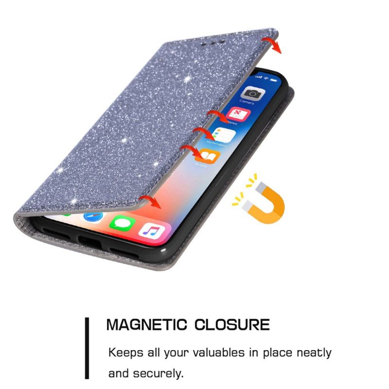 Folio-hoesje Samsung Galaxy S25 5g Pailletten Bescherming Hoesje