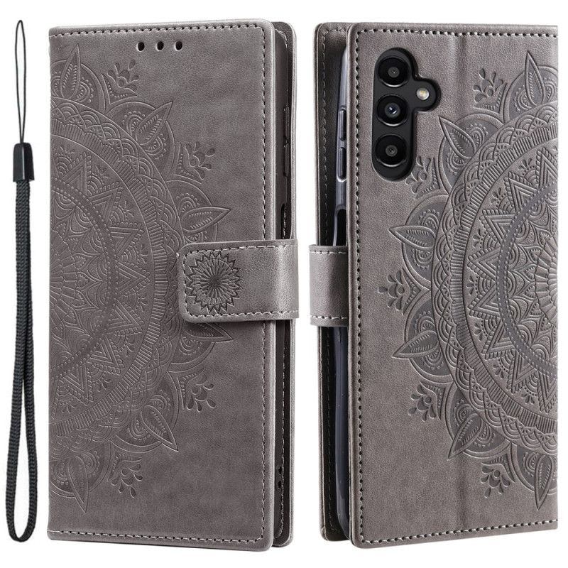 Folio-hoesje Samsung Galaxy S25 5g Portemonnee Met Mandala Zon En Koord