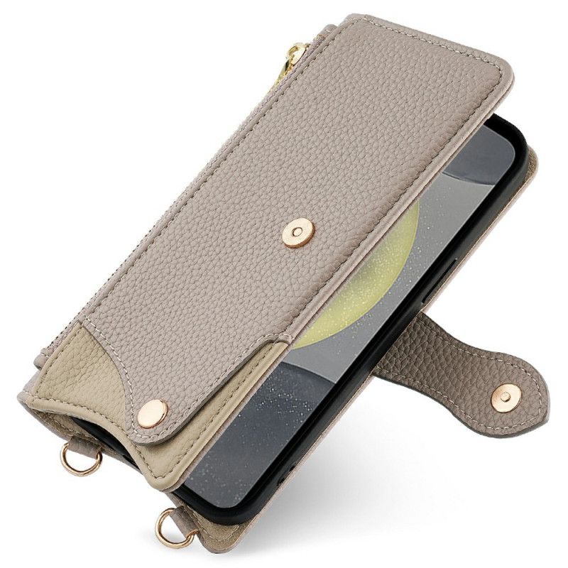 Folio-hoesje Samsung Galaxy S25 5g Spiegel En Ketting