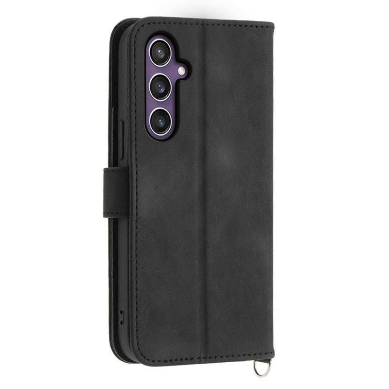 Folio-hoesje Samsung Galaxy S25 5g Telefoonhoesje Bandje Met Kantdesign