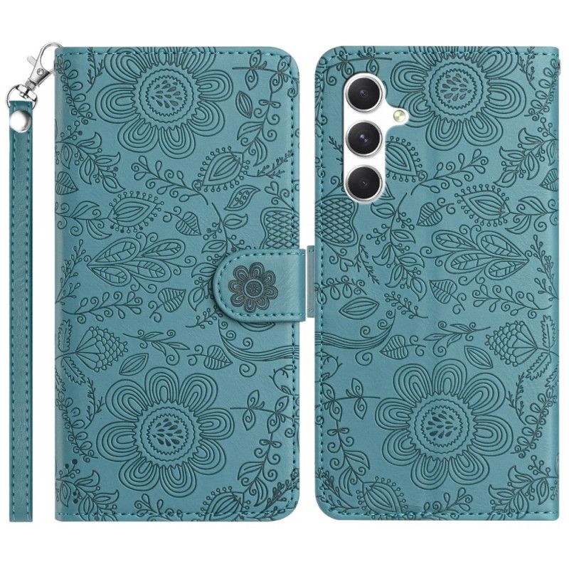 Folio-hoesje Samsung Galaxy S25 5g Telefoonhoesje Bloemenprint