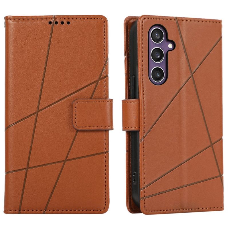 Folio-hoesje Samsung Galaxy S25 5g Telefoonhoesje Lijnen En 3 Kaarthouders