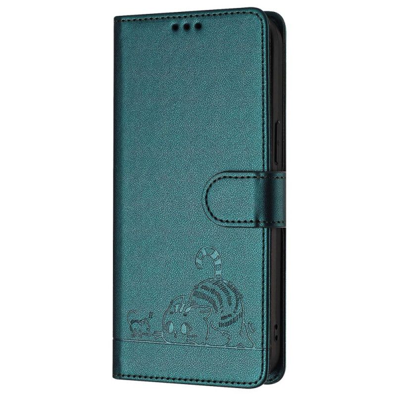 Folio-hoesje Samsung Galaxy S25 5g Telefoonhoesje Rfid-bescherming Kattenscène