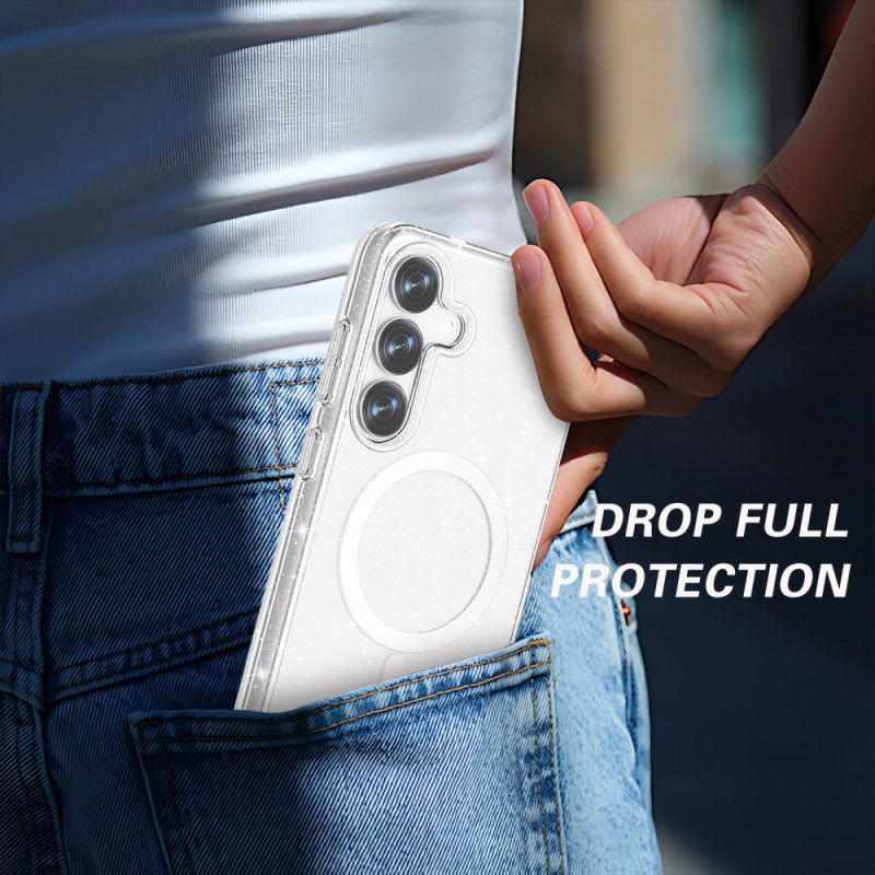 Hoesje Samsung Galaxy S25 5g Compatibel Met Magsafe En Glitter