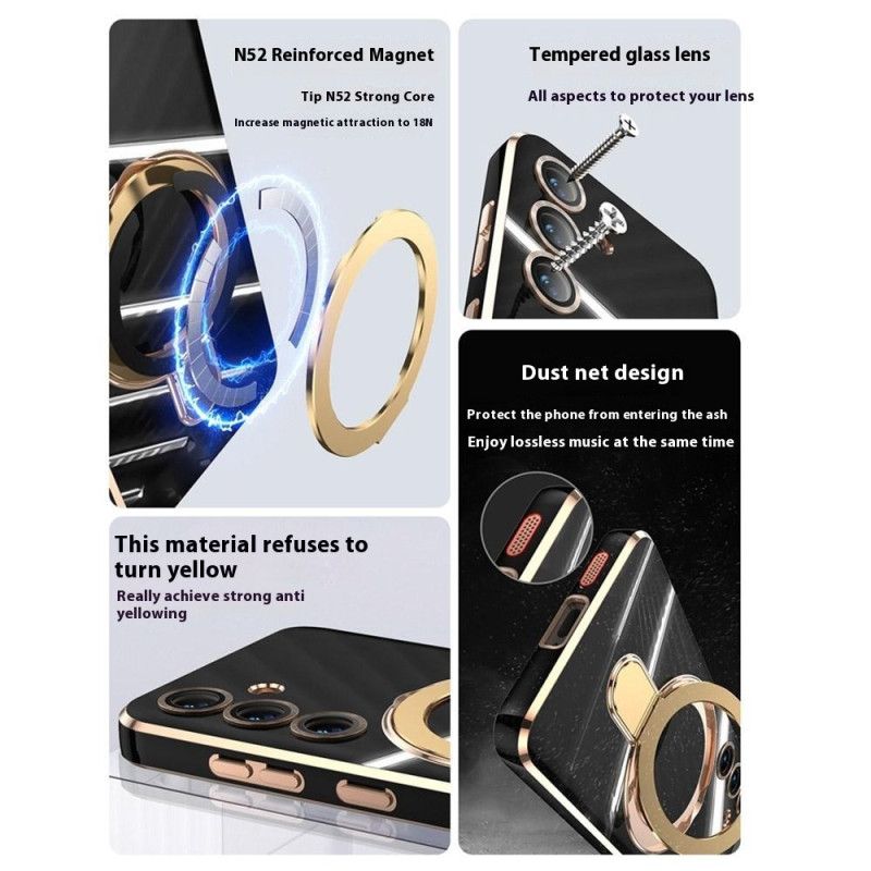 Hoesje Samsung Galaxy S25 5g Magsafe-compatibele Standaard Bescherming Hoesje