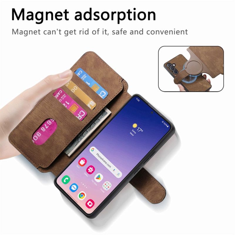 Leren Hoesje Samsung Galaxy S25 5g Afneembare Magnetische Hoes Bescherming Hoesje