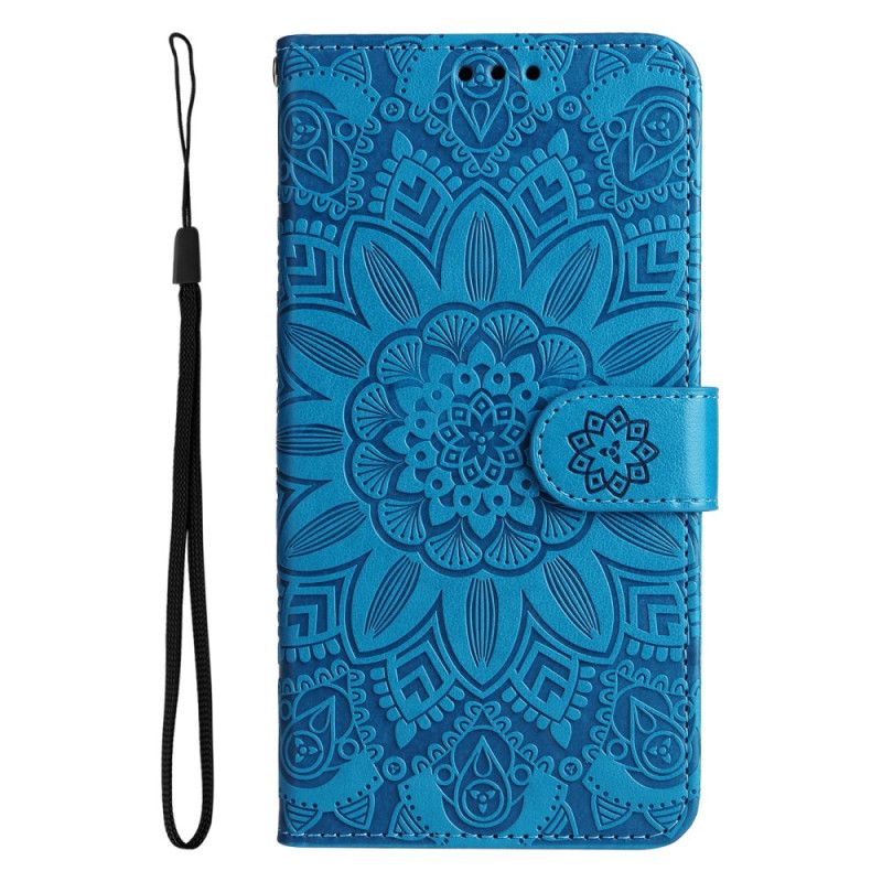 Leren Hoesje Samsung Galaxy S25 5g Mandala-bandje