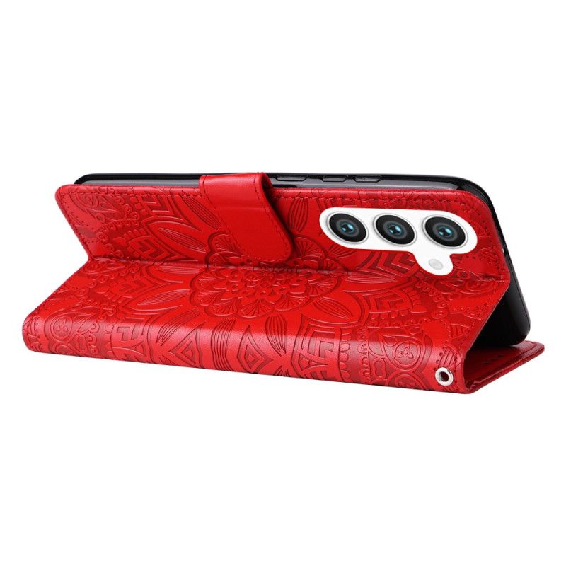 Leren Hoesje Samsung Galaxy S25 5g Mandala-bandje