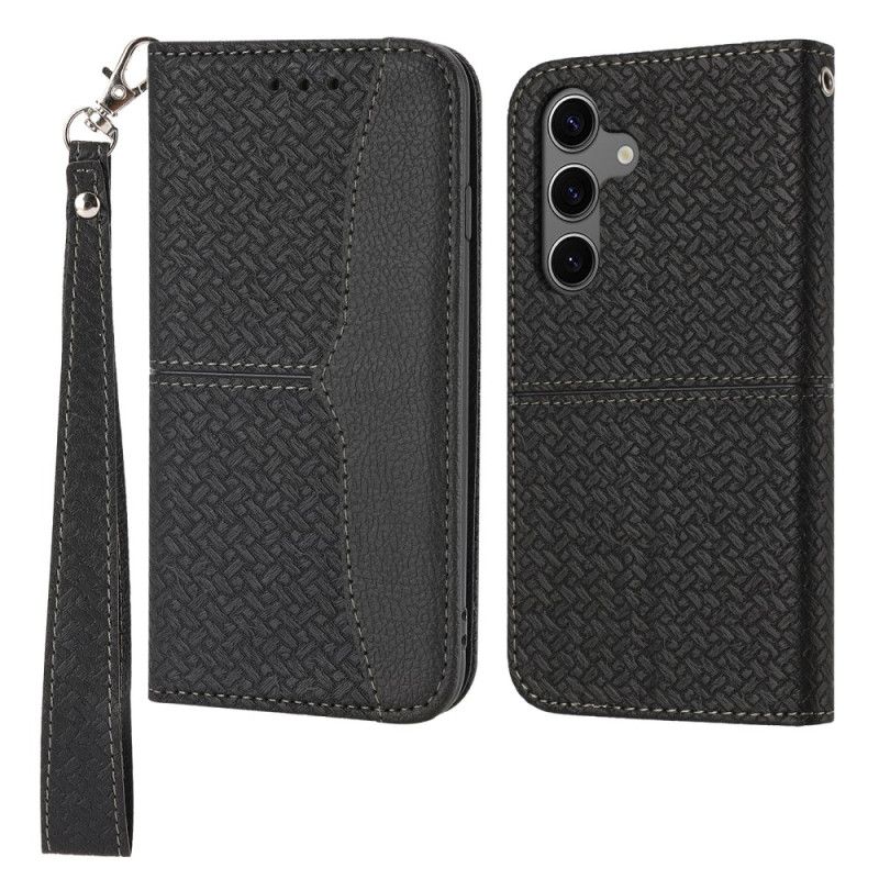 Leren Hoesje Samsung Galaxy S25 5g Sierlijke Rand Bescherming Hoesje