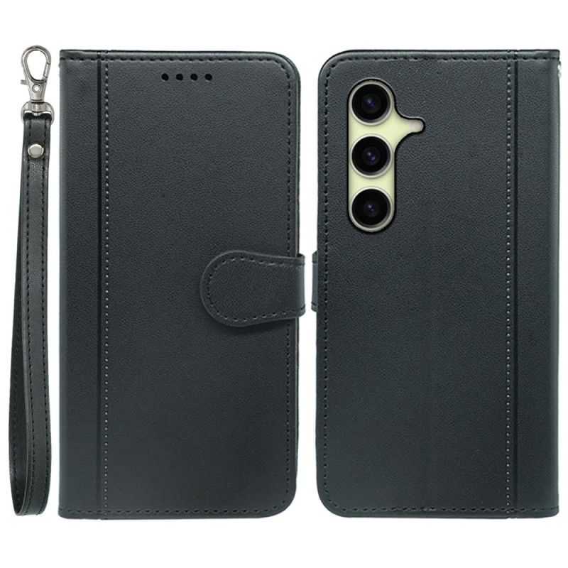 Leren Hoesje Samsung Galaxy S25 5g Vintage Stijl Bescherming Hoesje
