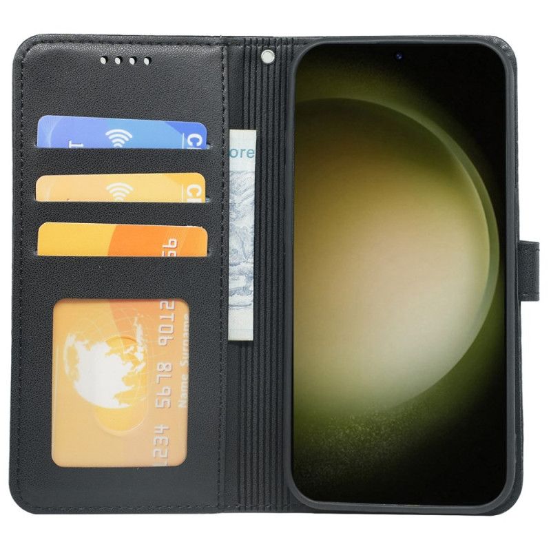 Leren Hoesje Samsung Galaxy S25 5g Vintage Stijl Bescherming Hoesje