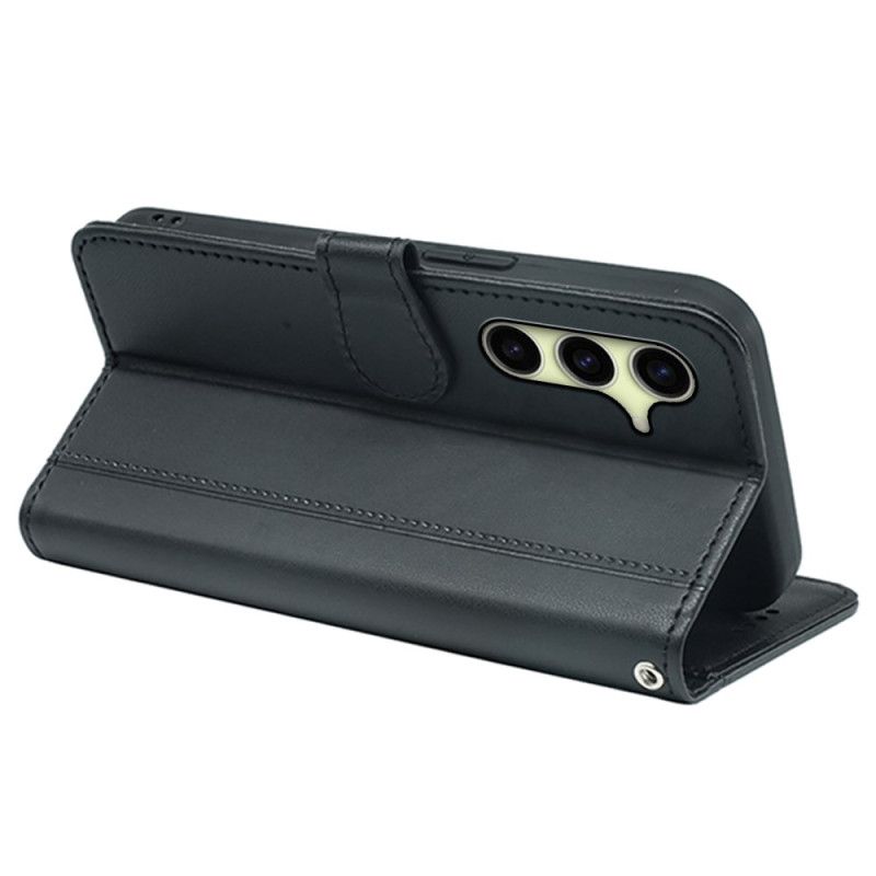 Leren Hoesje Samsung Galaxy S25 5g Vintage Stijl Bescherming Hoesje