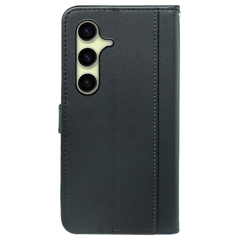 Leren Hoesje Samsung Galaxy S25 5g Vintage Stijl Bescherming Hoesje